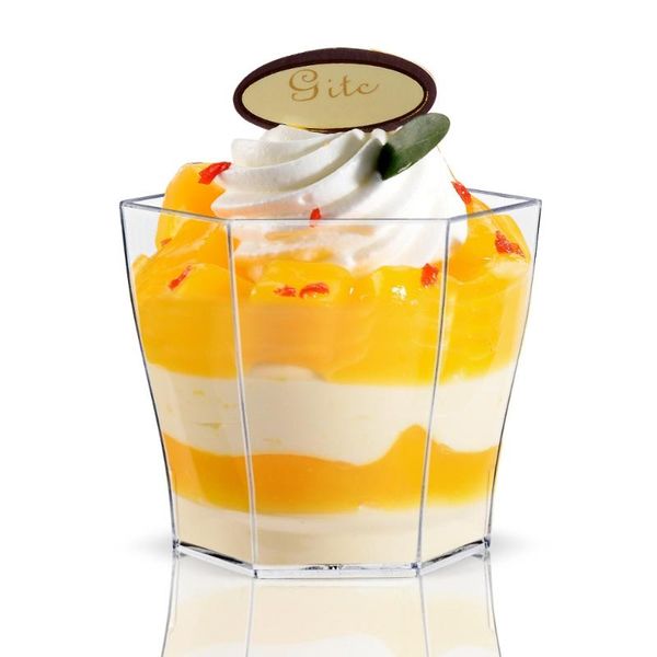 promotion - party suppliers, disposable plastic tableware, 55*45mm/60ml transparent mini hexagon glass dessert cup, 20/pack dinnerware
promotion - party suppliers, disposable plastic tableware, 55*45mm/60ml transparent mini hexagon glass dessert cup, 20/pack dinnerware