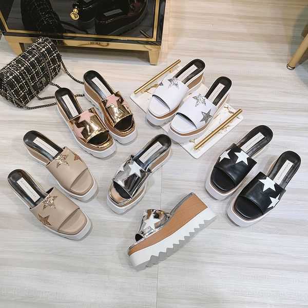 luxury slippers generation 2021 star muffin thick bottom high slope heel one-line versatile outdoor wear sandal summer, Black
luxury slippers generation 2021 star muffin thick bottom high slope heel one-line versatile outdoor wear sandal summer, Black
