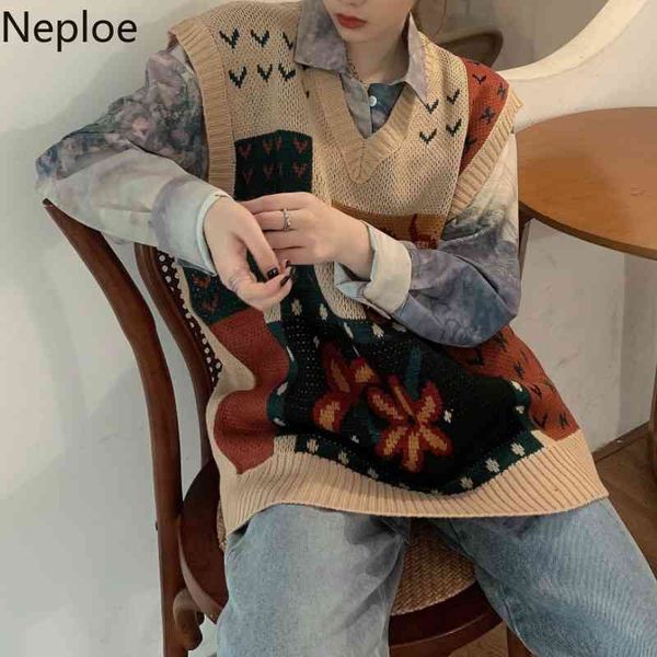 neploe vintage knitted sweaters vest women fall woman clothes v-neck loose pullovers female fashion sueter mujer 4f996 210422, White;black
neploe vintage knitted sweaters vest women fall woman clothes v-neck loose pullovers female fashion sueter mujer 4f996 210422, White;black