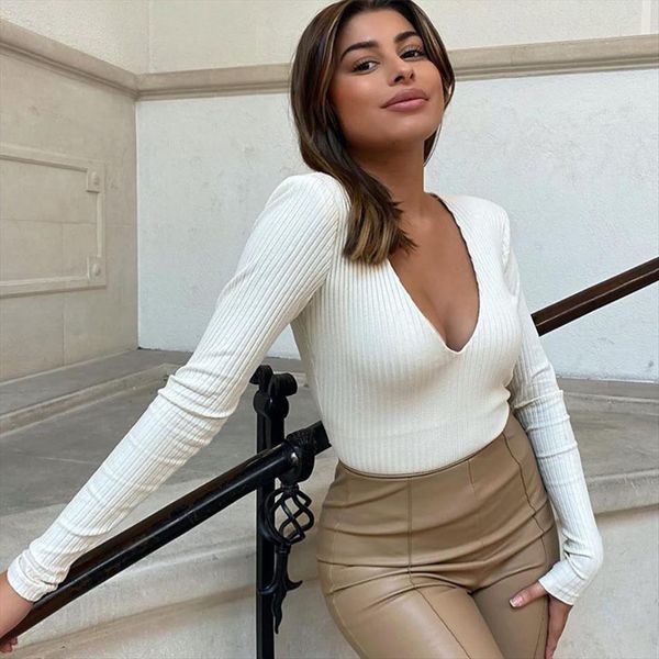 bodysuit long sleeves women rompers v neck shoulder pads fashion casual sexy, Black;white
bodysuit long sleeves women rompers v neck shoulder pads fashion casual sexy, Black;white