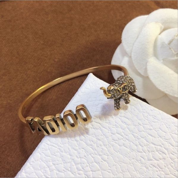 design jewelry new letter elephant full diamond bracelet high version brass bracelet, Black
design jewelry new letter elephant full diamond bracelet high version brass bracelet, Black