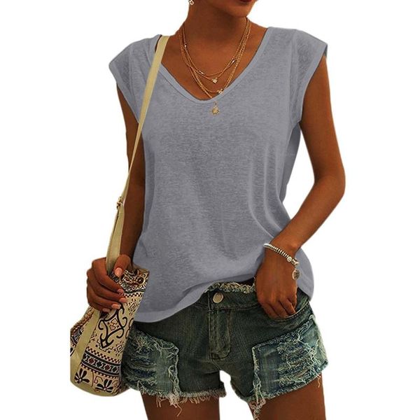 women's blouses & shirts solid color tunic sleeveless bloues women slim casual v neck blouse gym summer fashion woman 2021 basic elegan, White
women's blouses & shirts solid color tunic sleeveless bloues women slim casual v neck blouse gym summer fashion woman 2021 basic elegan, White