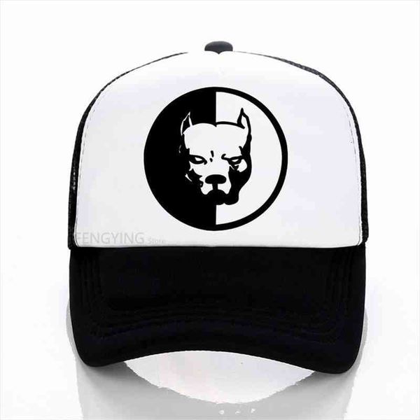 smotra.ru pitbull syndicate baseball cap fashion summer cotton mesh trucker hat, Blue;gray