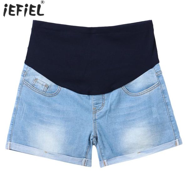 maternity bottoms summer pregnant women's denim shorts elastic low waist care stretch belly curling short pants for pregnancy clothes, White
maternity bottoms summer pregnant women's denim shorts elastic low waist care stretch belly curling short pants for pregnancy clothes, White