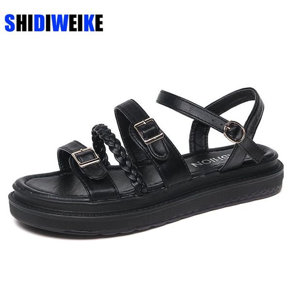 chunky sandals women pu leather platform flats ankle buckle straps ladies summer beach flat casual shoes handmade ac855, Black
chunky sandals women pu leather platform flats ankle buckle straps ladies summer beach flat casual shoes handmade ac855, Black