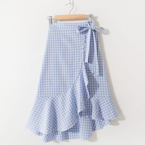 skirts korean plaid long skirt summer woman fashion asymmetrical ruffles high waist office lady a-line mid-length women, Black
skirts korean plaid long skirt summer woman fashion asymmetrical ruffles high waist office lady a-line mid-length women, Black