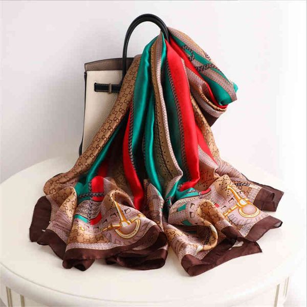 design new spring korean version new silk satin women's sunscreen beach towel shawl printed satin scarf decorative thin section, Black;purple
design new spring korean version new silk satin women's sunscreen beach towel shawl printed satin scarf decorative thin section, Black;purple