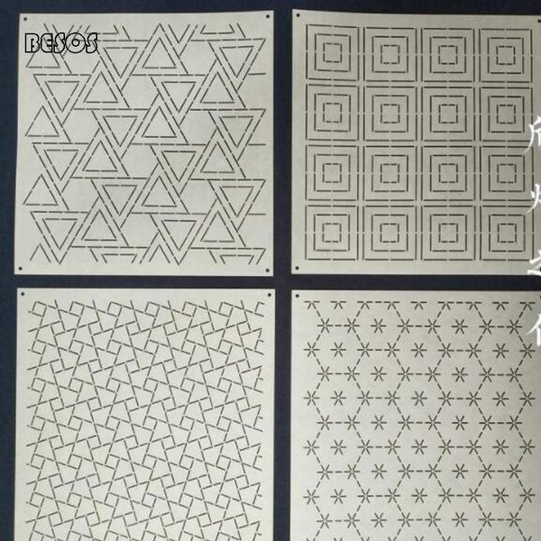 size:22x22cm creative geometry matte white composite soft template diy clothes dress hand embroidery tool sashiko sewing notions & tools, Black
size:22x22cm creative geometry matte white composite soft template diy clothes dress hand embroidery tool sashiko sewing notions & tools, Black
