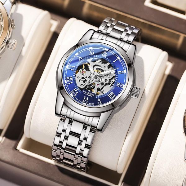 wristwatches mg.orkina watches men's automatic hollow waterproof mechanical watch steel belt fashion luminous man wristwatch, Slivery;brown
wristwatches mg.orkina watches men's automatic hollow waterproof mechanical watch steel belt fashion luminous man wristwatch, Slivery;brown