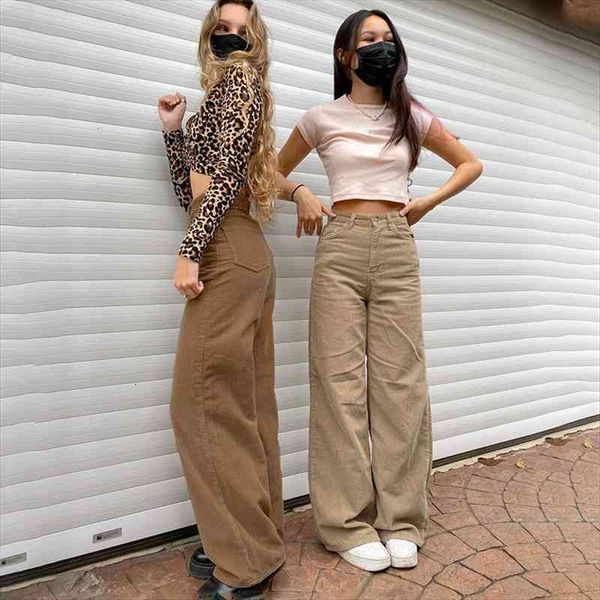 retro casual corduroy ultra light women pant core velvet brown bottoms street style comfortable wide leg, Black;white
retro casual corduroy ultra light women pant core velvet brown bottoms street style comfortable wide leg, Black;white