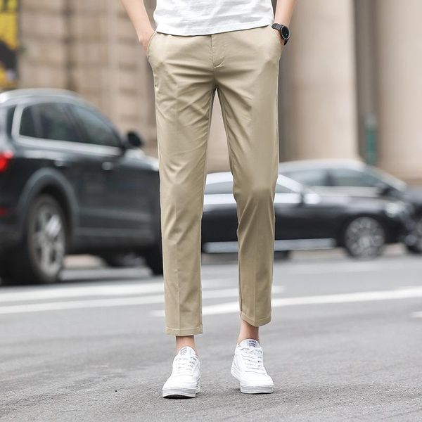 men's pants 2021, the same tiktok nine points trousers, ironing, korean style, slim pants, casual pants., Black
men's pants 2021, the same tiktok nine points trousers, ironing, korean style, slim pants, casual pants., Black