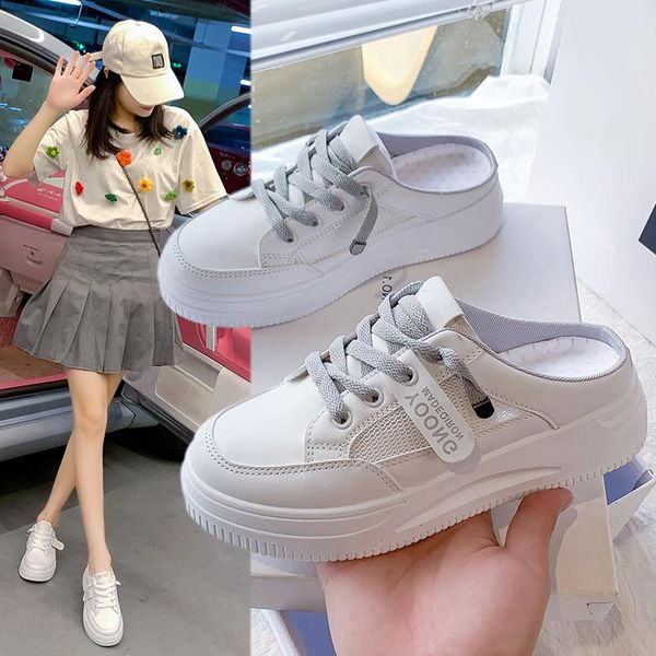 dress shoes summer half drag single net korean casual ins fashionable small white board, Black
dress shoes summer half drag single net korean casual ins fashionable small white board, Black