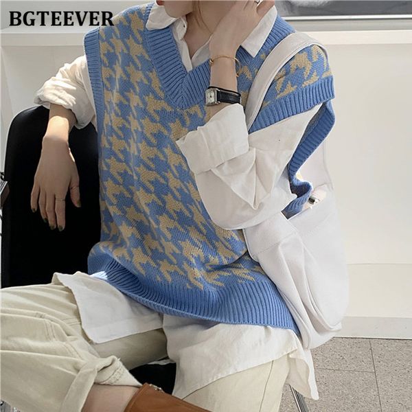 sweaters vintage argyle plaid sweater vest for women autumn winter knitted pullovers v-neck casual loose knitwear female ki3q, White;black
sweaters vintage argyle plaid sweater vest for women autumn winter knitted pullovers v-neck casual loose knitwear female ki3q, White;black