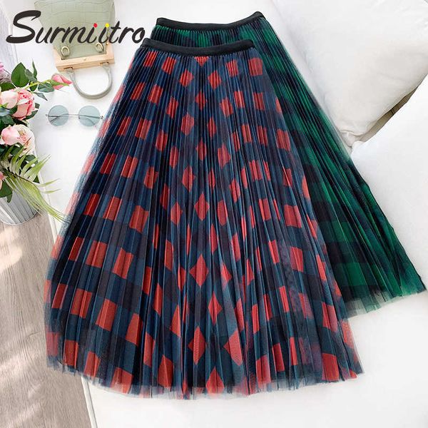 surmiitro elegant plaid long tulle skirt women for spring summer korean school checked high waist pleated maxi skirt female 210712, Black
surmiitro elegant plaid long tulle skirt women for spring summer korean school checked high waist pleated maxi skirt female 210712, Black