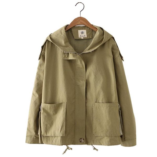 women's jackets casual solid color hooded jacket spring / fall blouses, Black;brown
women's jackets casual solid color hooded jacket spring / fall blouses, Black;brown