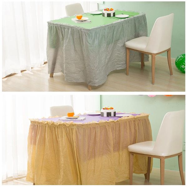 disposable table skirt plastic party 2 colors 430x66cm cover for birthday wedding festival decorati rectangle cloth
disposable table skirt plastic party 2 colors 430x66cm cover for birthday wedding festival decorati rectangle cloth