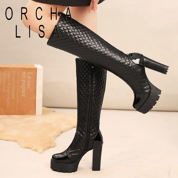 boots spring autumn zipper knee high women fashion white square heel woman leather shoes winter pu large size 43, Black
boots spring autumn zipper knee high women fashion white square heel woman leather shoes winter pu large size 43, Black