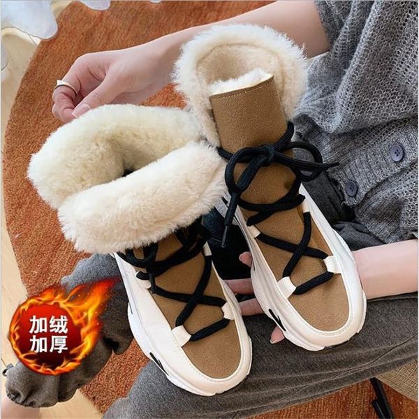boots bottes femme winter shoes women's snow genuine leather keep warm plush platform non-slip ankle zapatos de mujer, Black
boots bottes femme winter shoes women's snow genuine leather keep warm plush platform non-slip ankle zapatos de mujer, Black