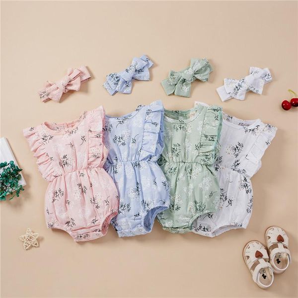 rompers born baby girl sweet floral ruffle romper sleeveless round neck bodysuit jumpsuit bow headband summer clothing 0-24m, Blue
rompers born baby girl sweet floral ruffle romper sleeveless round neck bodysuit jumpsuit bow headband summer clothing 0-24m, Blue