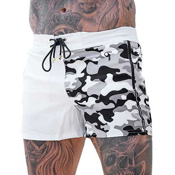 2021 men's beach summer camouflage color matching swimming pants, White;black
2021 men's beach summer camouflage color matching swimming pants, White;black