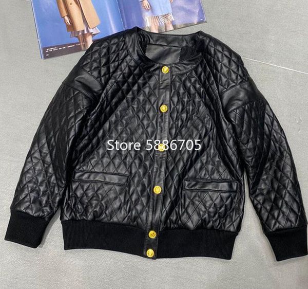 women's leather & faux high end o-neck plaid short sheepskin real jackets 2021 women motorcycle single breasted genuine coat s418, Black 
women's leather & faux high end o-neck plaid short sheepskin real jackets 2021 women motorcycle single breasted genuine coat s418, Black