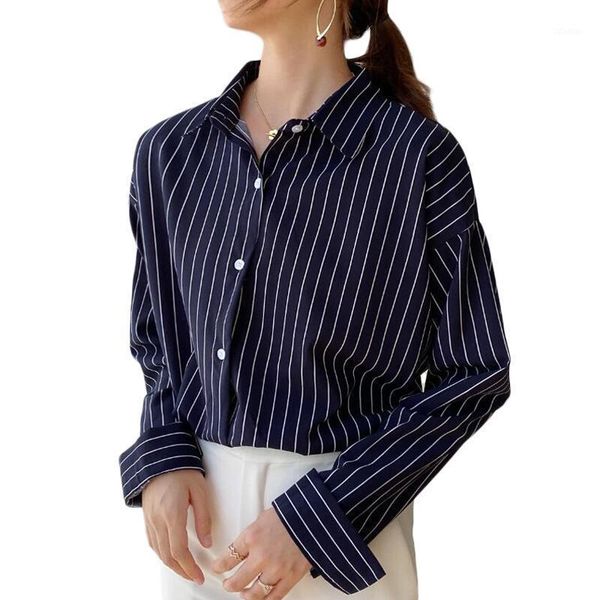 striped blouse women shirts long sleeve loose korean blouses 2021 autumn vintage plus size chemisier femme women's &, White
striped blouse women shirts long sleeve loose korean blouses 2021 autumn vintage plus size chemisier femme women's &, White