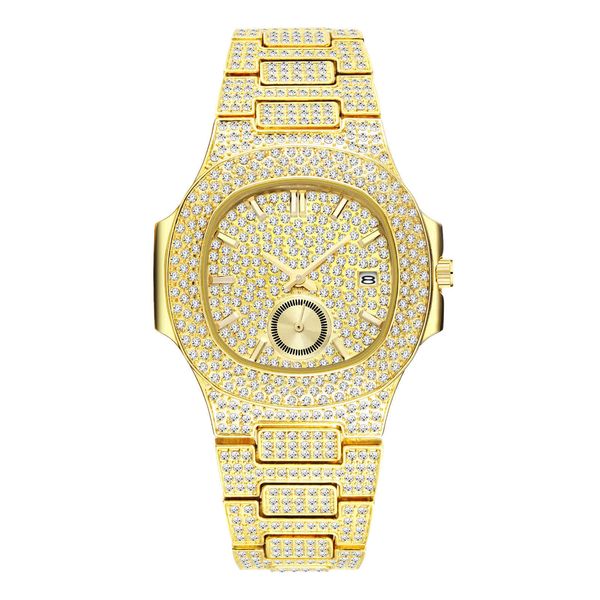 designer watch brand table luxury es hip hop full diamond large dial men's hiphop gold inlaid calendar quartz tide, Slivery;brown
designer watch brand table luxury es hip hop full diamond large dial men's hiphop gold inlaid calendar quartz tide, Slivery;brown