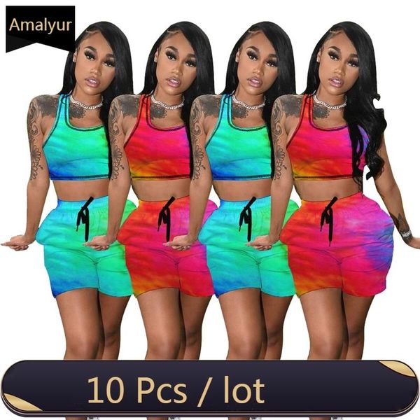 women's tracksuits bulk items wholesale lots summer tie dye 2 piece set women sporswear tank crop and biker shorts skinny two outfits, Gray
women's tracksuits bulk items wholesale lots summer tie dye 2 piece set women sporswear tank crop and biker shorts skinny two outfits, Gray