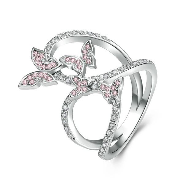 wedding rings zircon engagement for women silver beauty pink four butterfly europe and america crystals jewelry, Slivery;golden
wedding rings zircon engagement for women silver beauty pink four butterfly europe and america crystals jewelry, Slivery;golden