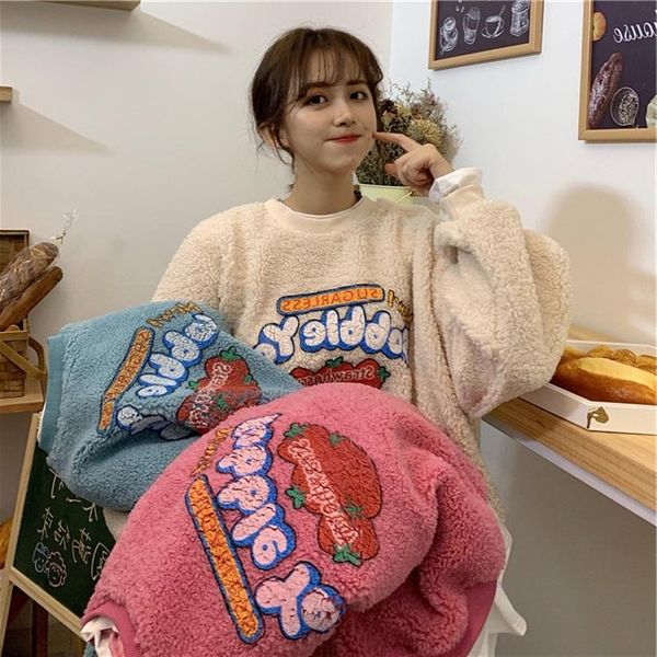 women's hoodies & sweatshirts women autumn winter loose print fake two pieces pullover teen girls student imitation lamb hair long slee, Black
women's hoodies & sweatshirts women autumn winter loose print fake two pieces pullover teen girls student imitation lamb hair long slee, Black