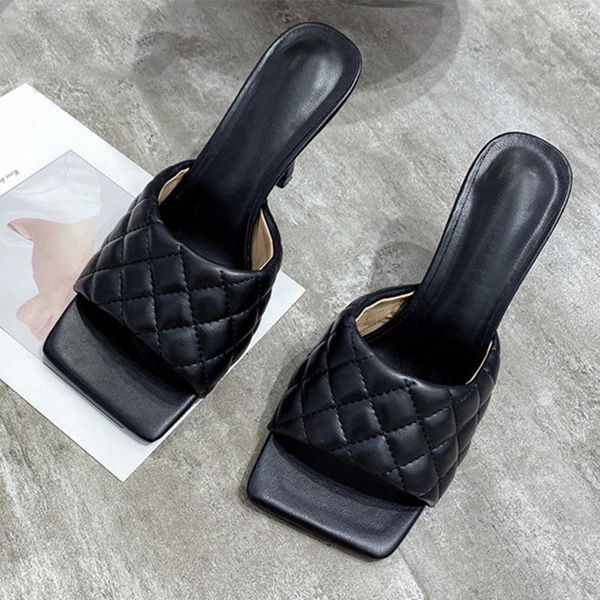 design square toe sandals thin high heel slippers women fashion slip on slides summer beach shoes mules, Black
design square toe sandals thin high heel slippers women fashion slip on slides summer beach shoes mules, Black