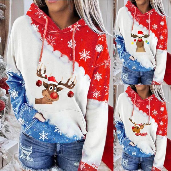 women's hoodies & sweatshirts harajuku christmas elk print women long sleeve drawstring pullover autumn female casual pocket sweatshir, Black
women's hoodies & sweatshirts harajuku christmas elk print women long sleeve drawstring pullover autumn female casual pocket sweatshir, Black