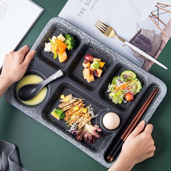 dishes & plates japanese-style ceramic grid plate for one person dinner divided meal system household dividing tableware
dishes & plates japanese-style ceramic grid plate for one person dinner divided meal system household dividing tableware
