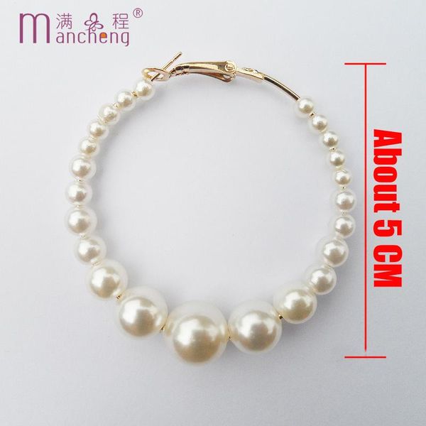hoop & huggie big circle (50mm) statement pearl bead earring style simple metal for women party, Golden;silver
hoop & huggie big circle (50mm) statement pearl bead earring style simple metal for women party, Golden;silver