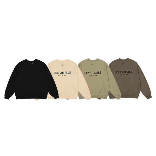 correct fg tide brand ess high street double line back letter men's and women's loose plush round neck sweater, Black
correct fg tide brand ess high street double line back letter men's and women's loose plush round neck sweater, Black
