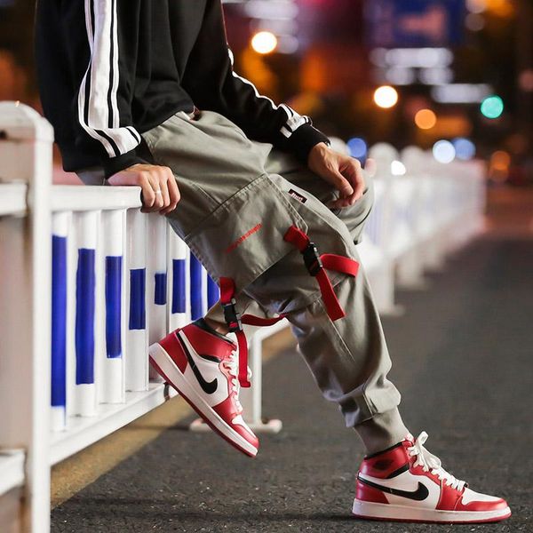 streetwear ribbons joggers men cotton multi-pocket harem pants 2021 spring ankle-length trousers men's, Black
streetwear ribbons joggers men cotton multi-pocket harem pants 2021 spring ankle-length trousers men's, Black