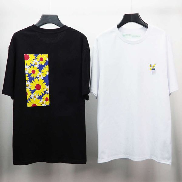 2021 fashion casual high-end custom pure cotton couple small daisy print short-sleeved t-shirt offs men and women, White;black
2021 fashion casual high-end custom pure cotton couple small daisy print short-sleeved t-shirt offs men and women, White;black