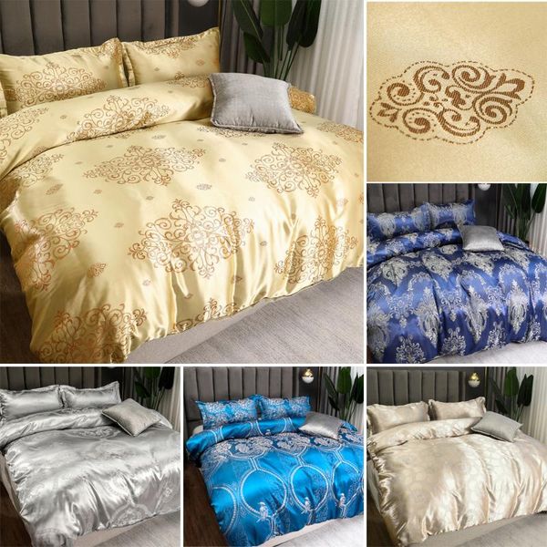 bedding sets fashion jacquard weave duvet cover pillowcase 2/3pcs single king set us/eu/au size