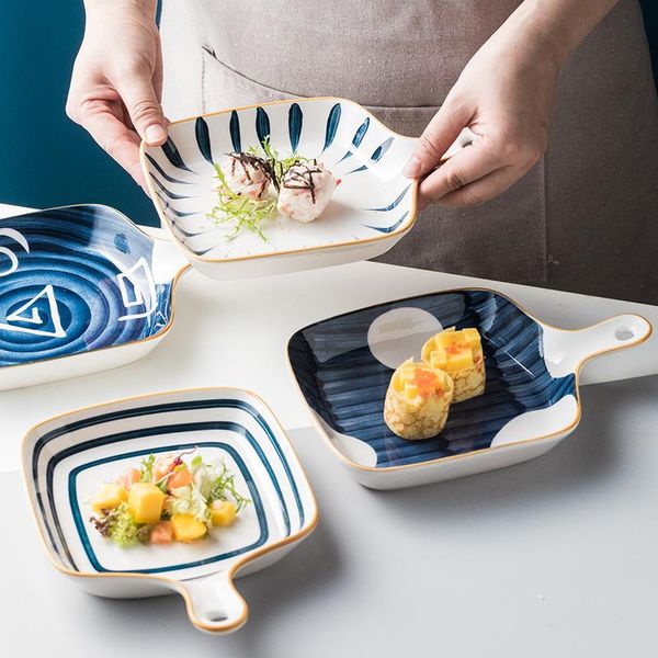 dishes & plates japanese-style tableware underglaze ceramic 8-inch single-handle bakeware household steak plate creative personality
dishes & plates japanese-style tableware underglaze ceramic 8-inch single-handle bakeware household steak plate creative personality