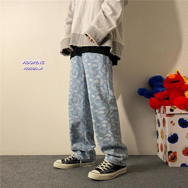 men's graphic printing summer straight jeans man korean fashion hip hop joggers male loose denim pants clothing, Blue
men's graphic printing summer straight jeans man korean fashion hip hop joggers male loose denim pants clothing, Blue