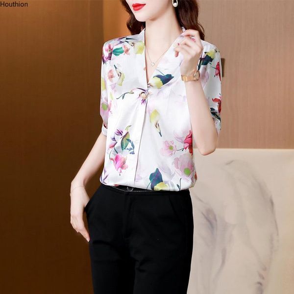 women's blouses & shirts chiffon loose casual blouse flower print v-neck summer shirt fashion short sleeve houthion, White
women's blouses & shirts chiffon loose casual blouse flower print v-neck summer shirt fashion short sleeve houthion, White