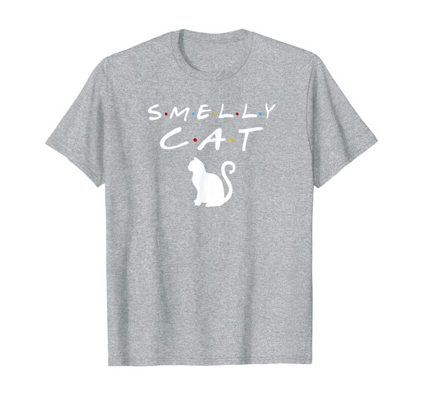 parody style friends themed smelly cat 90s gift t-shirt, White;black 
parody style friends themed smelly cat 90s gift t-shirt, White;black
