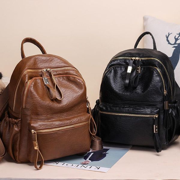 backpack women soft pu leather backpacks vintage female shoulder bags sac a dos casual travel ladies bagpack mochilas school
backpack women soft pu leather backpacks vintage female shoulder bags sac a dos casual travel ladies bagpack mochilas school
