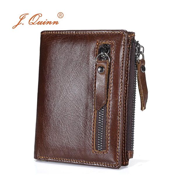 wallets j.quinn wallet male cow leather short mens double zipper calfskin retro brown bifold hasp purse brand design 2021, Red;black
wallets j.quinn wallet male cow leather short mens double zipper calfskin retro brown bifold hasp purse brand design 2021, Red;black