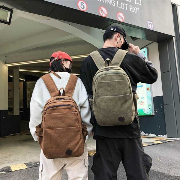 new men's backpack solid color leisure canvas trend travel computer bag female couple backpack
new men's backpack solid color leisure canvas trend travel computer bag female couple backpack