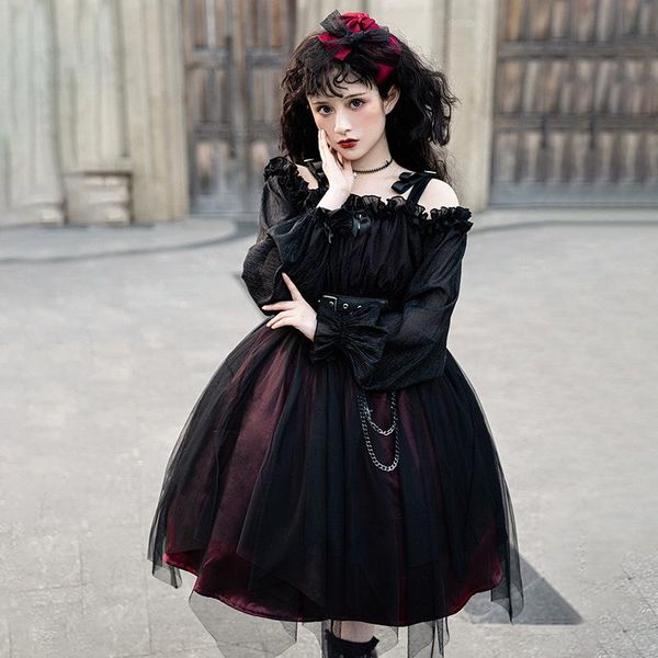 casual dresses 2021 spring autumn fresh lovely lolita sweet style dress solid color long sleeve vintage girl killer women clothing, Black;gray
casual dresses 2021 spring autumn fresh lovely lolita sweet style dress solid color long sleeve vintage girl killer women clothing, Black;gray