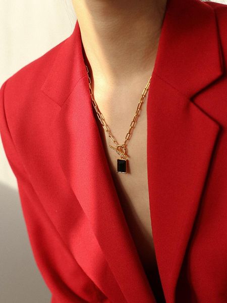 pendant necklaces fashion personality with black faceted crystal necklace for women ins versatile square collarbone chain, Silver
pendant necklaces fashion personality with black faceted crystal necklace for women ins versatile square collarbone chain, Silver