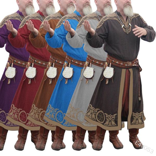 men's vests middle ages cos performance uniform long coat e4v053, Black;white
men's vests middle ages cos performance uniform long coat e4v053, Black;white