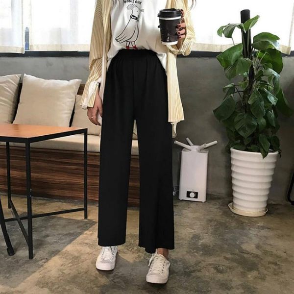 korean women pants high waist loose wide leg casual black trousers 2021 harajuku 90s pantalones mujer plus size summer women's & capris, Black;white
korean women pants high waist loose wide leg casual black trousers 2021 harajuku 90s pantalones mujer plus size summer women's & capris, Black;white