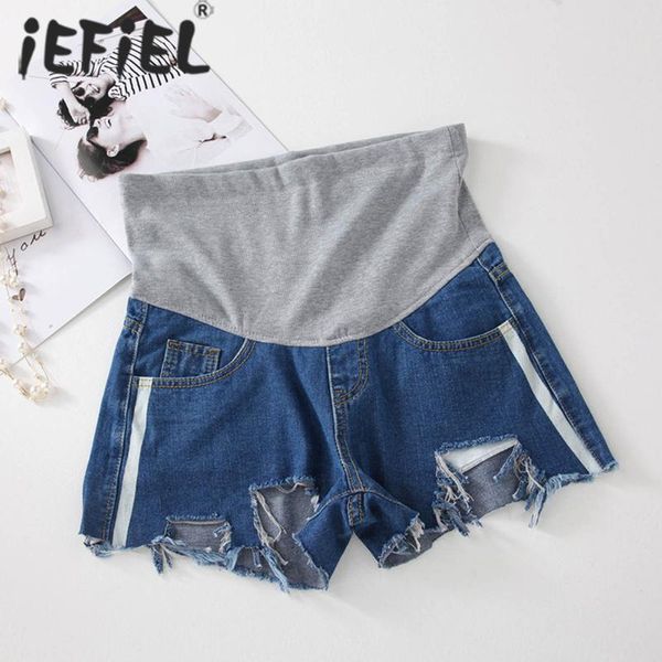 maternity shorts summer high waist support belt ripped denim for pregnant women loose patchwork short pants pregnancy bottoms, White
maternity shorts summer high waist support belt ripped denim for pregnant women loose patchwork short pants pregnancy bottoms, White